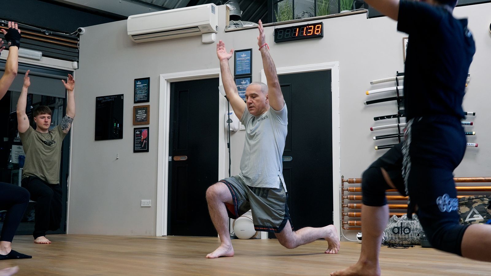 Athlete mid movement