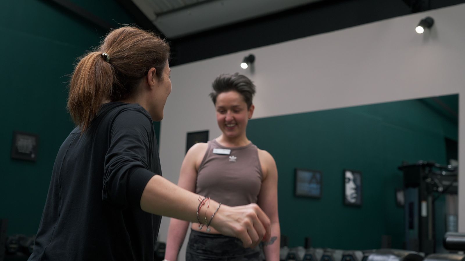 Member training in the gym